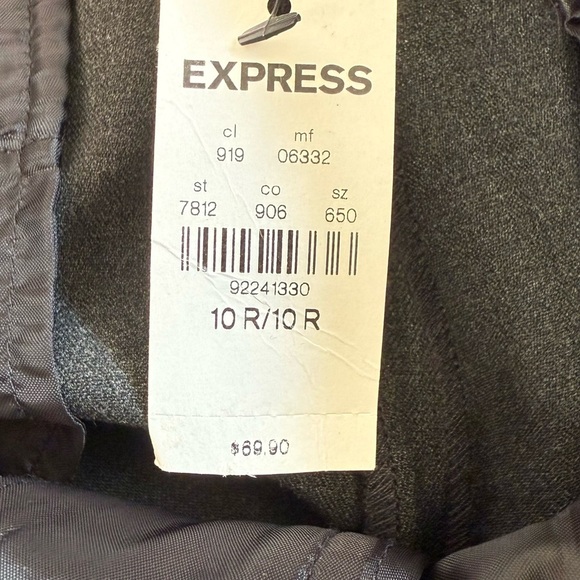 NWT Express Editor Barely Boot Charcoal Gray & Black Pants Size 10 - Picture 6 of 8